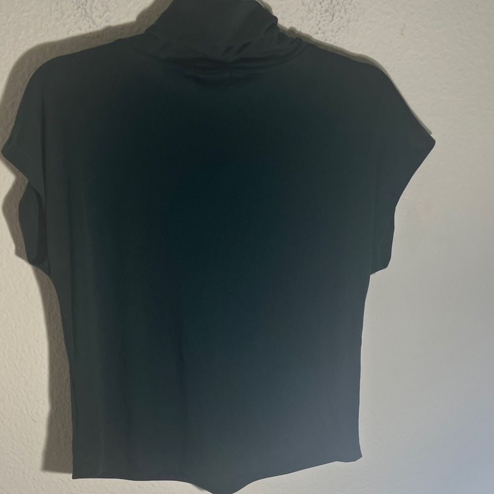 Evereve Dark Green Short Sleeve Cowl Neck Sweater - Picture 10 of 13